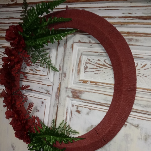 Handcrafted Yarn Wreath|Wreaths|Door Hanger|Door Decor - Picture 2 of 7